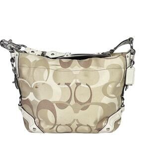 Coach Carly Signature Optic Shoulder Bag No. H0826-11960 Beige 2008